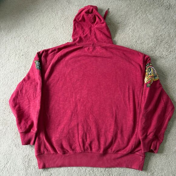 Vintage Ecko UNLTD Hoodie 20th Anniversary Aztec Embroidered Patches Y2K 2XL - Picture 8 of 10